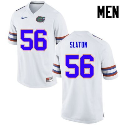 Men's Florida Gators #56 Tedarrell Slaton NCAA Nike White Authentic Stitched College Football Jersey GOU5062KF